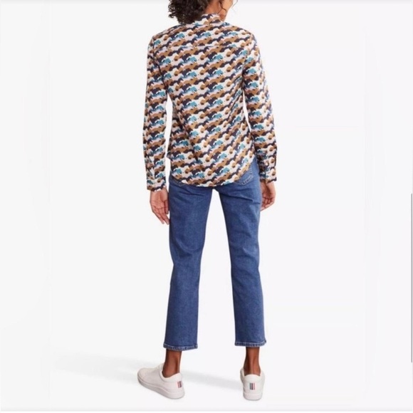 Boden The classic shirt size 12 P multicolored horse prints great condition - Picture 2 of 11